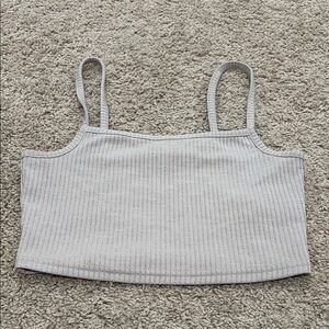 DIVIDED Ribbed Tan Crop